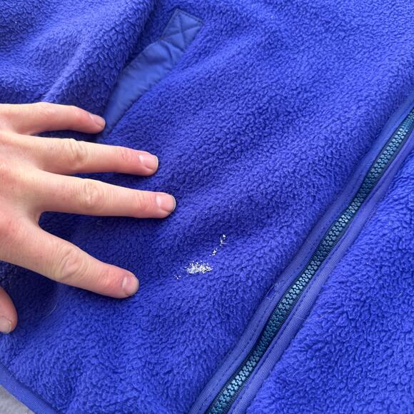 Men's Vintage Patagonia Purple Blue Fleece Retro-X Synchilla Jacket Sz Small USA - Picture 3 of 8